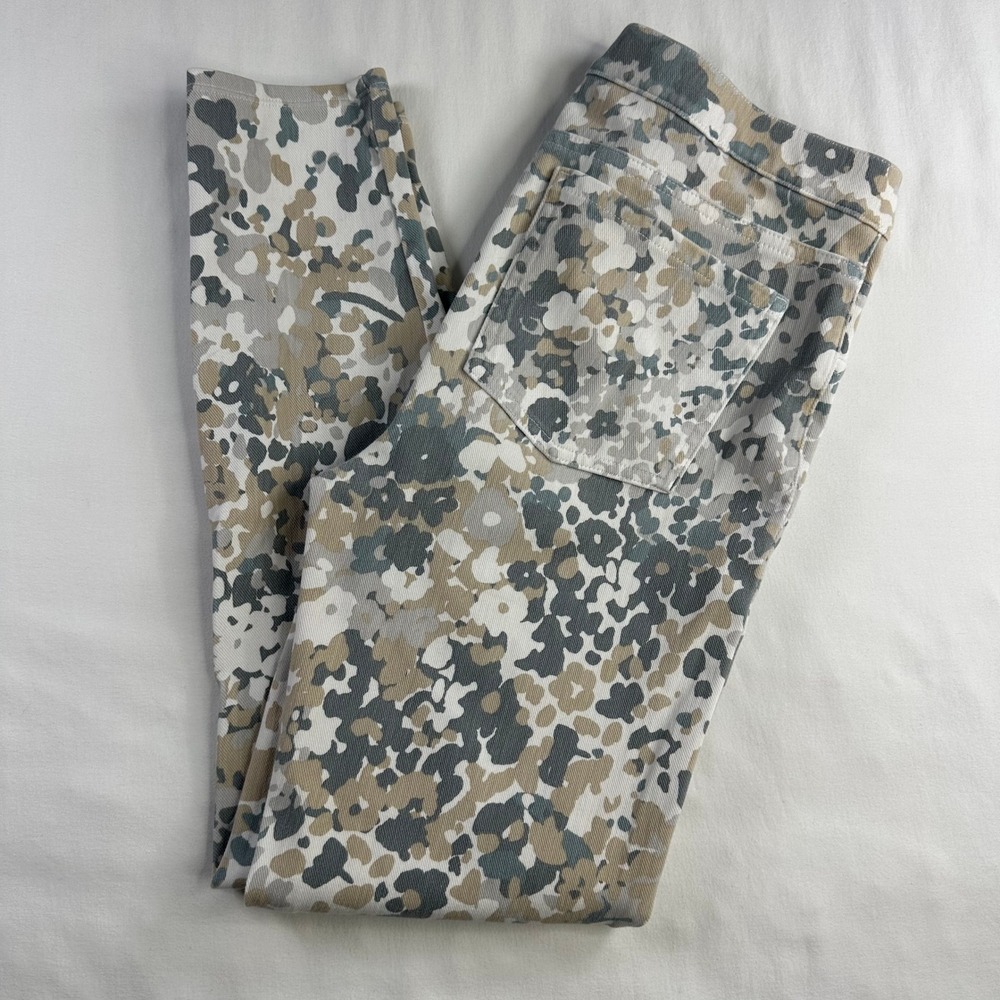 Spanx Jeggings Women's Large Gray White Camo Skinny Pants